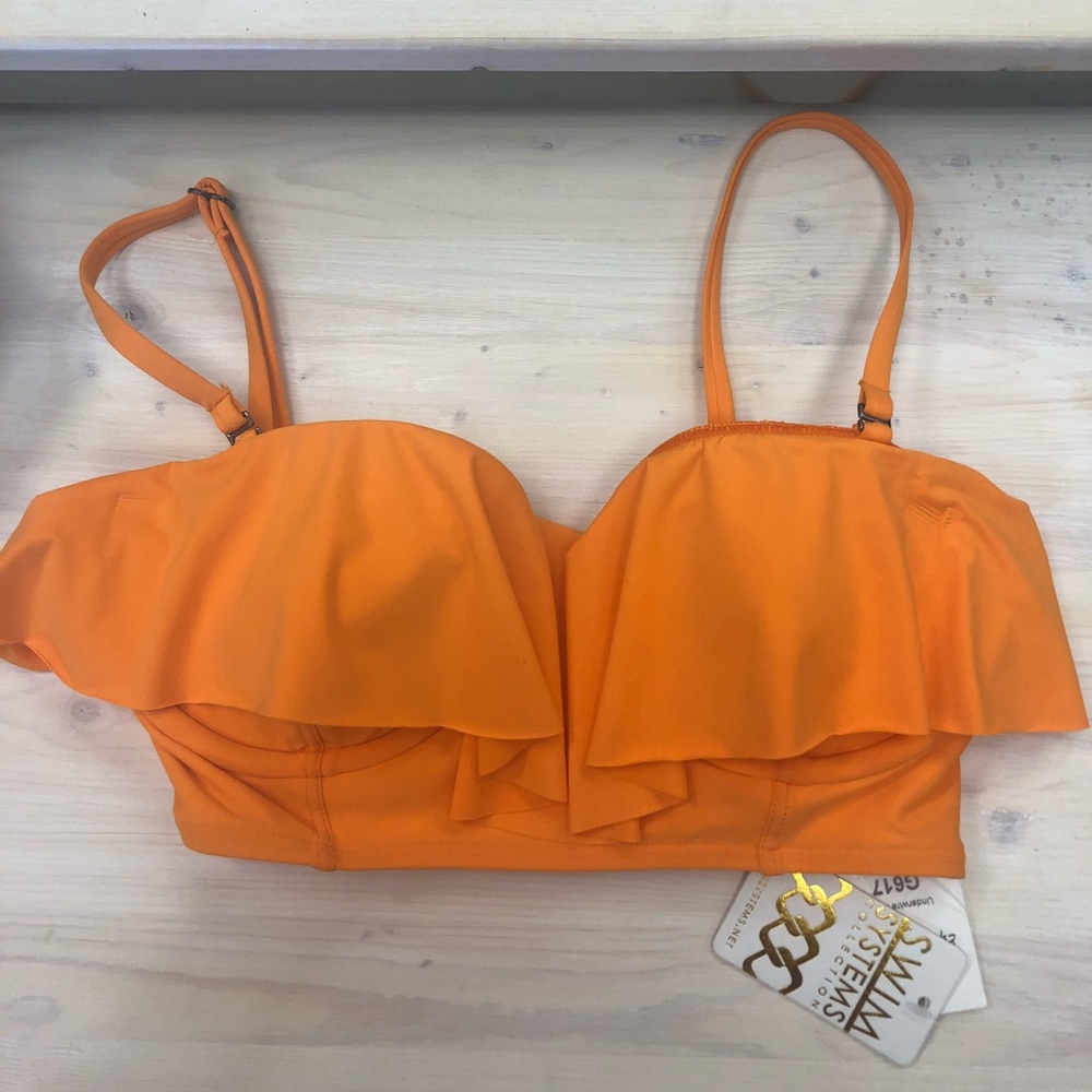 🍊Tangerine Bustier Swim Top🍊 NWT
